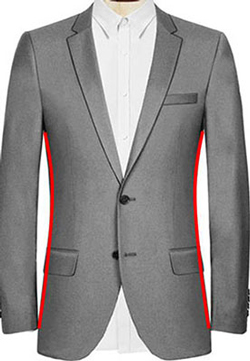 Massgeschneidertes Jacket, tailliert, eng geschnitten - Taillierter Schnitt