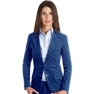 Cordjacke Damen Blau