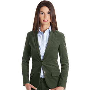 Cordjacke Damen Grün