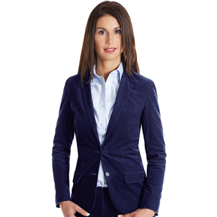 Dunkelblauer Cord-Blazer