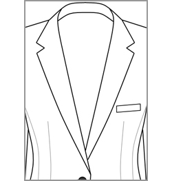 Damenjacket mit fallendem Revers, für einen tollen Hosenanzug. Damenjacket mit fallendem Revers, für einen tollen Hosenanzug.