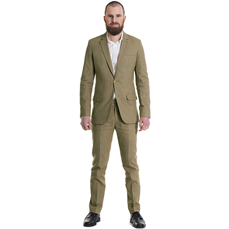 Sommeranzug Herren Leinen in Olive