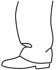 Hose mit langen Hosenbeinen Hose mit langen Hosenbeinen